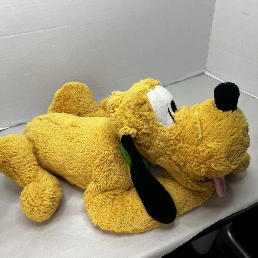 Vtg Disney Store‎ Jumbo 20 inch Pluto World Pluto Plush Green  Collar Authentic